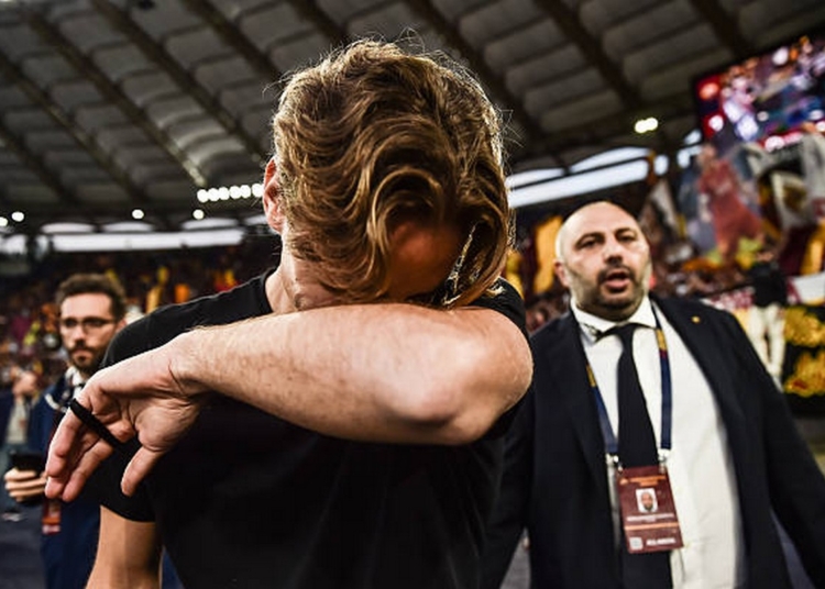 Bove Piange sotto curva sud Roma-Fiorentina 04052025