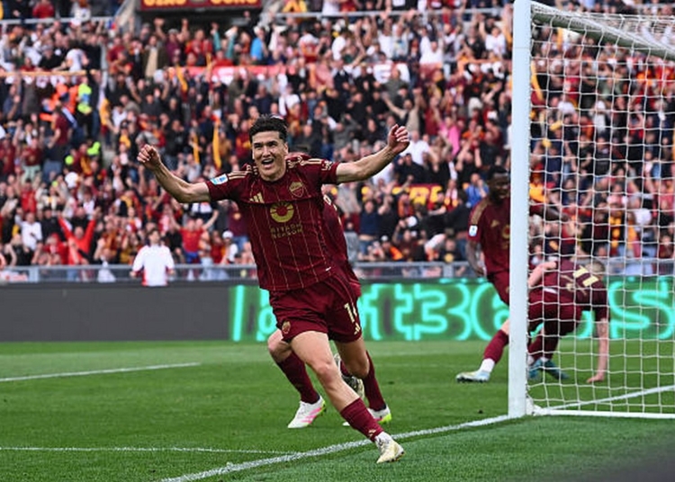 Dovbyk Esulta gol Roma-Fiorentina 04052025