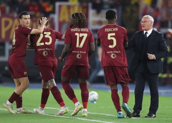 Gianluca Mancini e Claudio Ranieri - Photo by Paolo Bruno