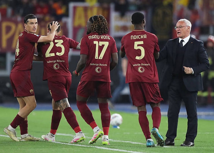 Gianluca Mancini e Claudio Ranieri - Photo by Paolo Bruno