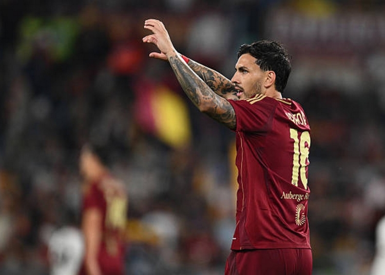 Paredes Esulta gol Roma-Milan 2 18052025