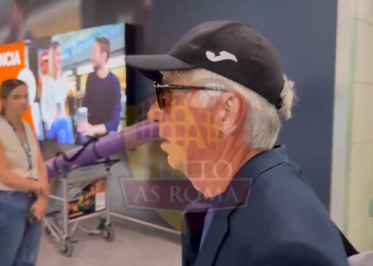 Gasperini Arrivo a Fiumicino 04062025