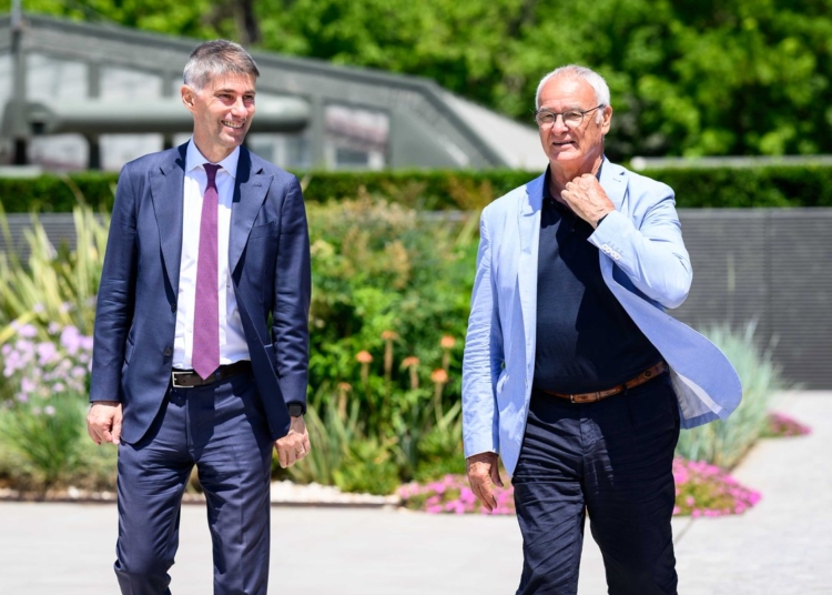 Claudio Ranieri e Frederic Massara - Photo by X AS Roma Official