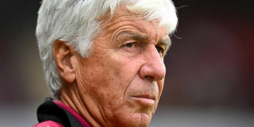 Gasperini Panchina Primo piano Aston Villa-Roma 06082025