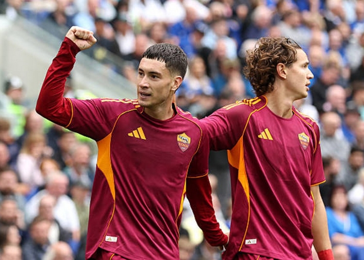 Soulé Esulta gol Everton-Roma 0908025