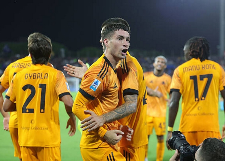 Soulé Esulta gol Pisa-Roma 3 30082025