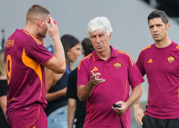 Gasperini e Dovbyk Pancina Roma-Neom 16082025