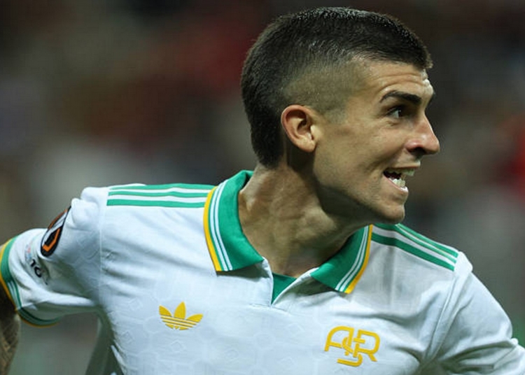 Mancini Esulta gol Nizza-Roma 24092025