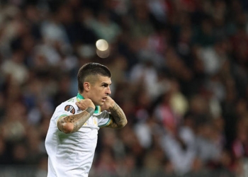 Mancini Esulta gol Nizza-Roma 24092025