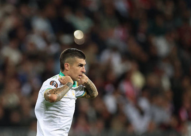 Mancini Esulta gol Nizza-Roma 24092025