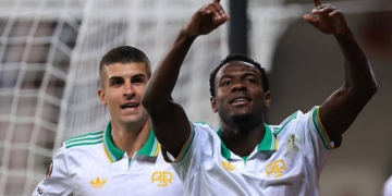 Mancini e N'Dicka Esultano gol Nizza-Roma 24092025