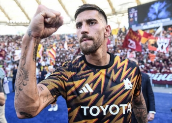 Pellegrini Esulta fine partita Lazio-Roma 21092025