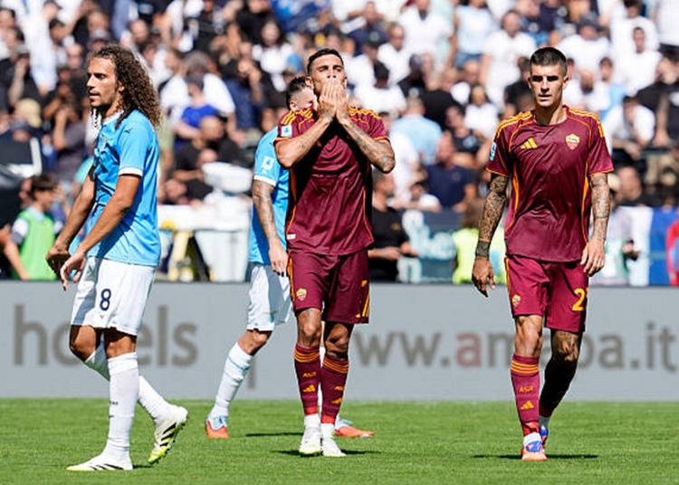 Pellegrini Esulta gol con Mancii Lazio-Roma 21092025