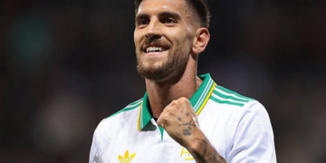 Pellegrini Esulta vittoria Nizza-Roma 24092025