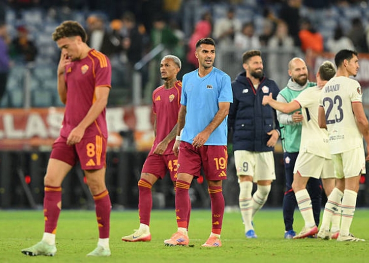Celik, El Aynaoui e Wesley Delusi a fine partita Roma-Lille 02102025