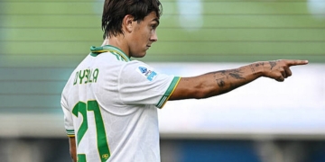 Dybala Esulta gol Sassuolo-Roma 26102025