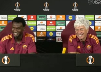Gasperini e N'Dicka Conferenza pre gara Roma-Lille 01102025