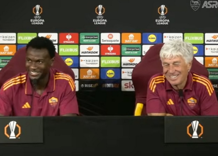 Gasperini e N'Dicka Conferenza pre gara Roma-Lille 01102025