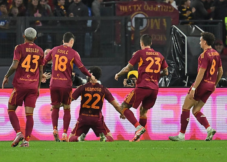 Hermoso Esulta gol Roma-Parma 2 29102025