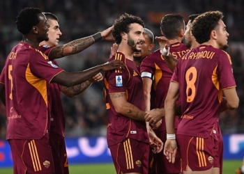 Hermoso Esulta gol Roma-Parma 29102025