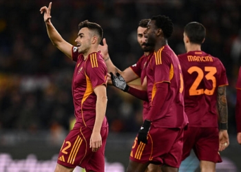 El Shaarawy Esulta gol Roma-Midtjylland 27112025