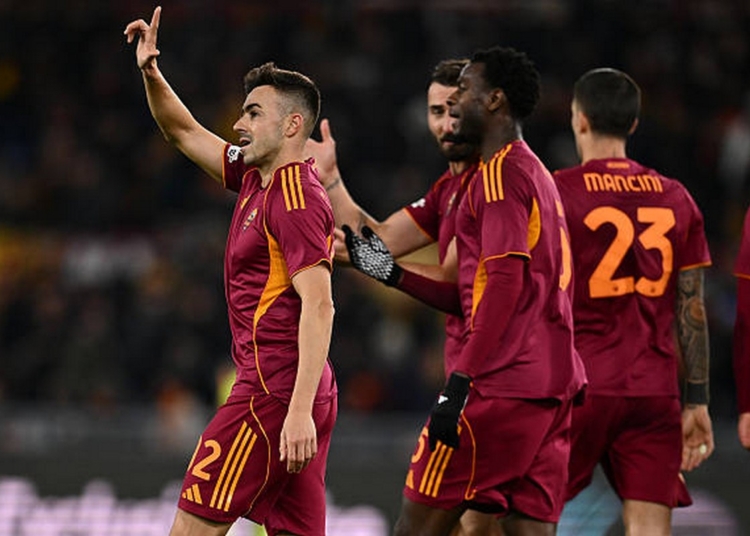 El Shaarawy Esulta gol Roma-Midtjylland 27112025