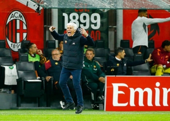 Gasperini Panchina arrabbiato Milan-Roma 021
