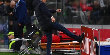 Gasperini Panchina arrabbiato Milan-Roma 2 02112025