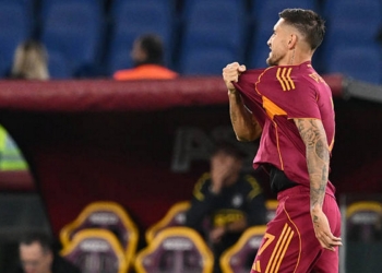 Pellegrini Esulta gol Roma-Udinese 4 09112025