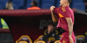 Pellegrini Esulta gol Roma-Udinese 4 09112025