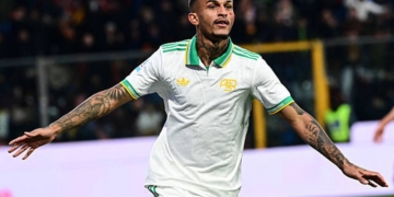 Wesley Esulta gol Cremonese-Roma 2 23112025