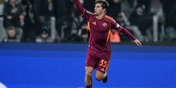 Baldanzi Esulta gol Juventus-Roma 20122025