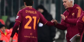 Dybala e Gasperini Uscita dal campo Juventus-Roma 20122025
