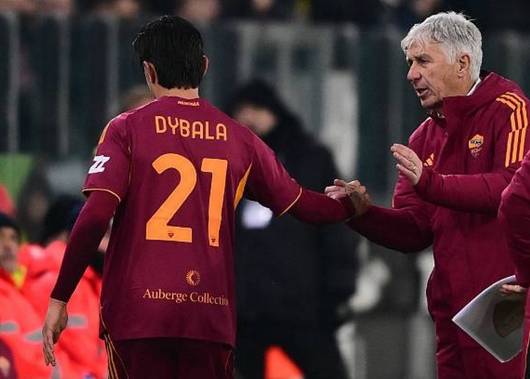 Dybala e Gasperini Uscita dal campo Juventus-Roma 20122025