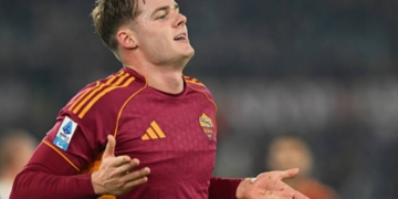 Ferguson Esulta gol Roma-Genoa 29122025