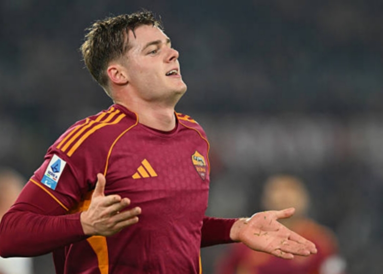 Ferguson Esulta gol Roma-Genoa 29122025