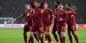 Soulé Esulta gol Mancini Celtic-Roma 11122025