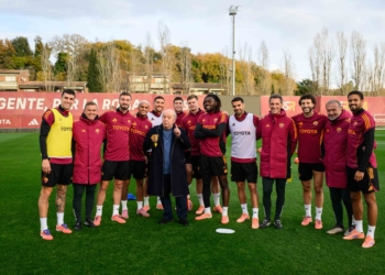 Tifosi vip Banfi a Trigoria