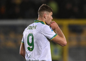 Dovbyk Esulta gol Lecce-Roma 06012026