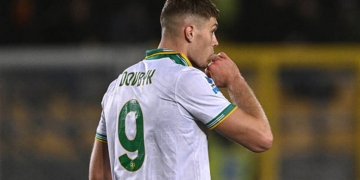 Dovbyk Esulta gol Lecce-Roma 06012026