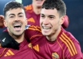 El Shaarawy e Soulé Esultano gol Roma-Sassuolo 10012026