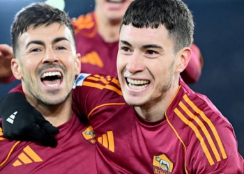 El Shaarawy e Soulé Esultano gol Roma-Sassuolo 10012026