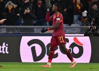 Koné Esulta gol Roma-Sassuolo 10012026