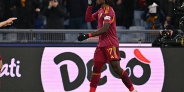 Koné Esulta gol Roma-Sassuolo 10012026