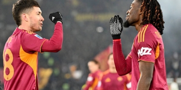 Koné e Soulé Esultano gol Roma-Sassuolo 2 10012026