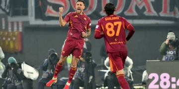 Pellegrini Esulta gol Roma-Milan 25012026