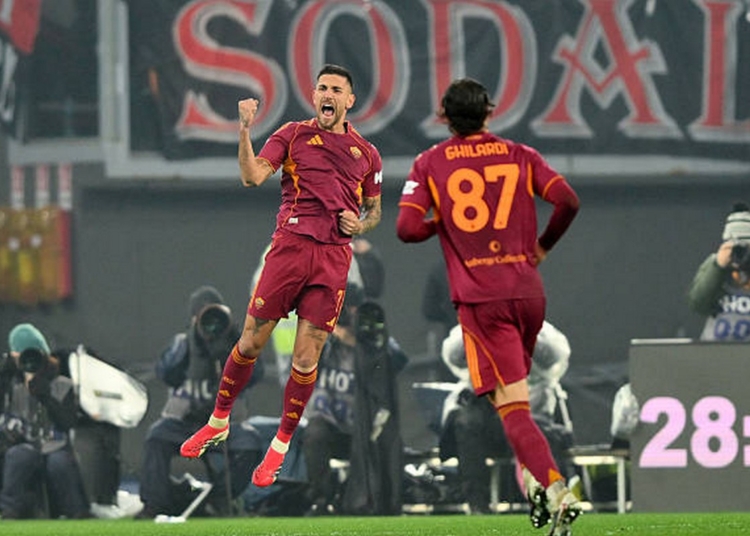 Pellegrini Esulta gol Roma-Milan 25012026