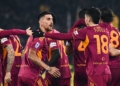 Pellegrini Esulta gol con compagni Roma-Milan 3 25012026