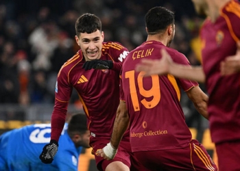 Soulé Esulta gol Roma-Sassuolo 3 10012026