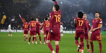 Soulé Esulta gol Roma-Sassuolo 4 10012026